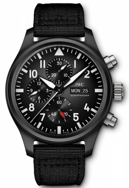Часы IWC Pilot's Watch Double Chronograph Top Gun Ceratanium