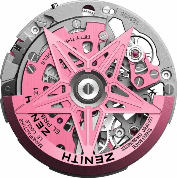 Часовой механизм Zenith DEFY 21 Pink Edition