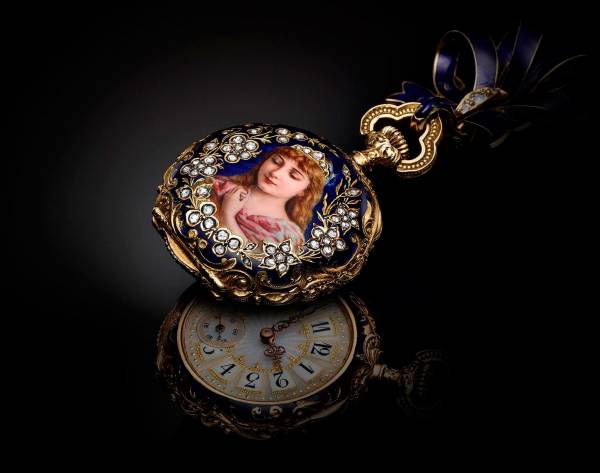 Часы-кулон с калибром LeCoultre 9HPV, 1900 год