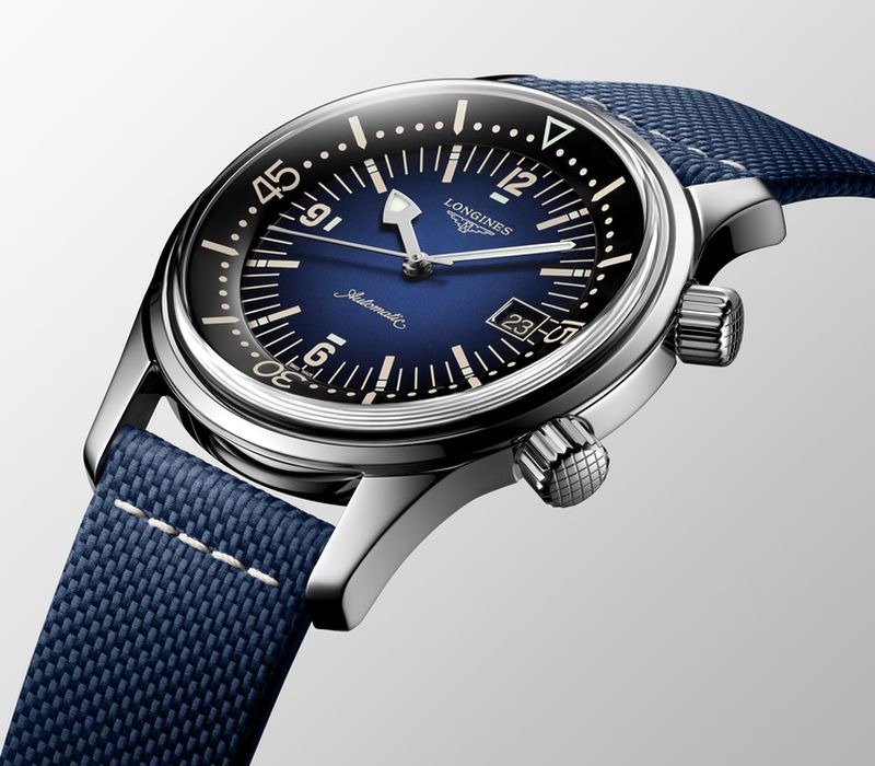 Часы The Longines Legend Diver Watch с синим циферблатом