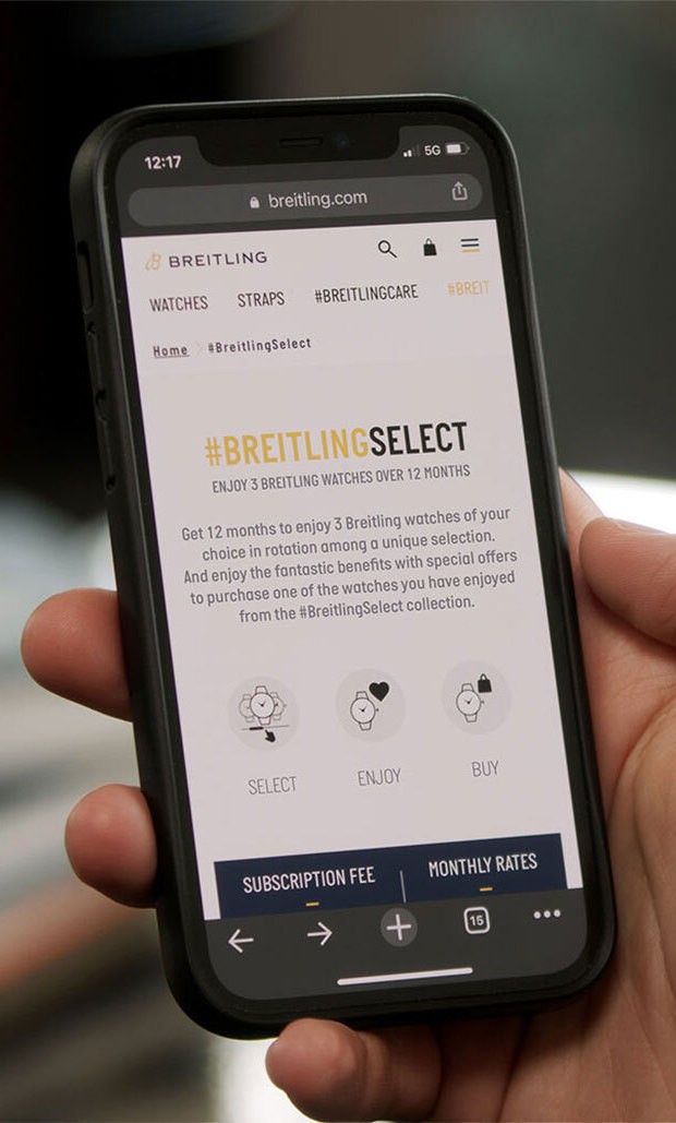 Запуск программы аренды Breitling Select