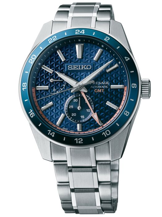 Часы Seiko Presage Sharp Edged GMT оттенка Aitetsu