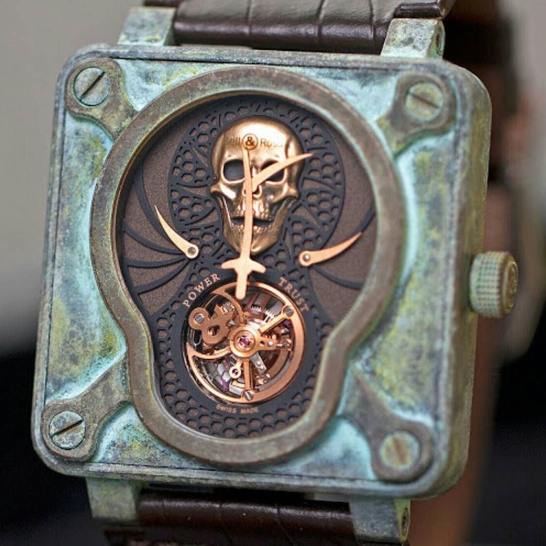 Часы Bell & Ross BR 01 Skull Bronze Tourbillon