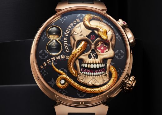 Часы Tambour Carpe Diem от Louis Vuitton с черепом на циферблате