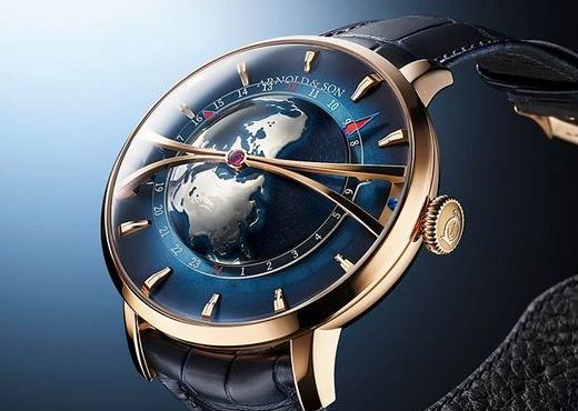 Часы Arnold & Son Globetrotter Gold олицетворяющие нашу планету