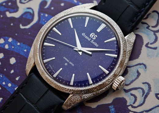 Часы Grand Seiko со звездным циферблатом и корпусом из платины