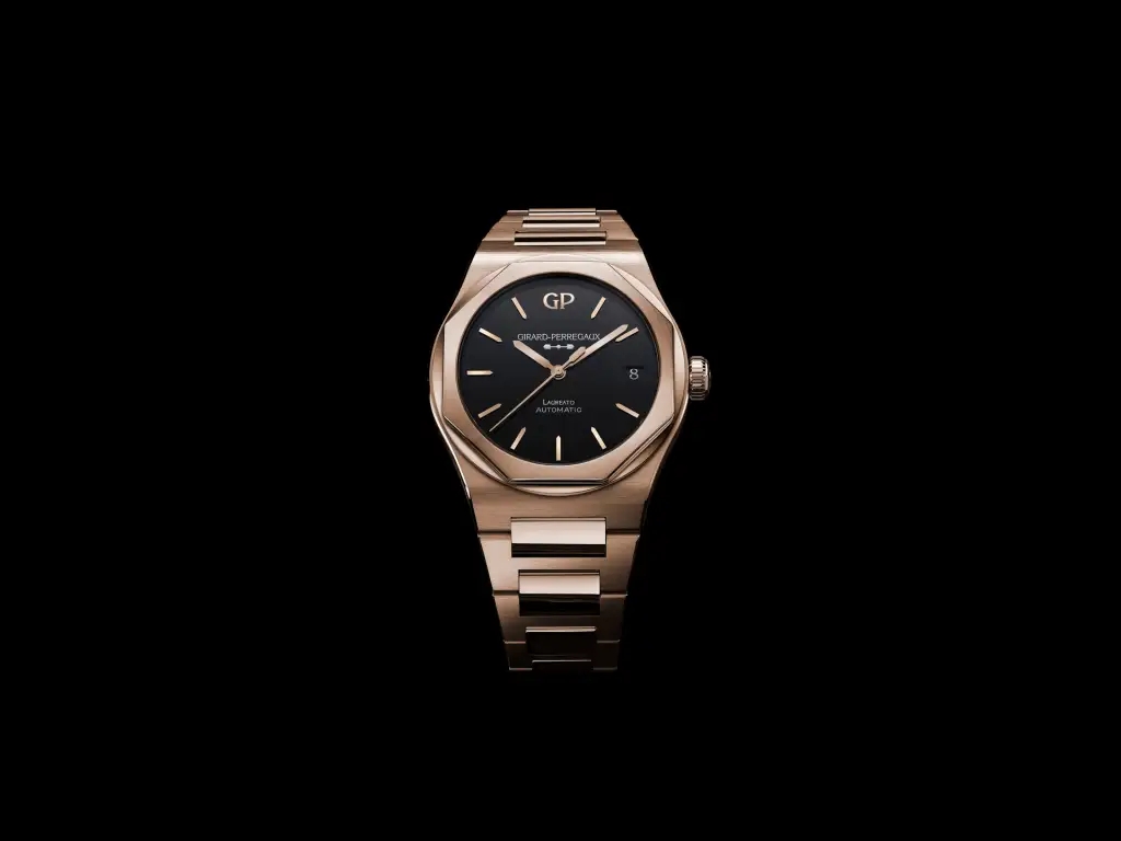 Часы Girard-Perregaux Laureato 42 мм Pink Gold & Onyx