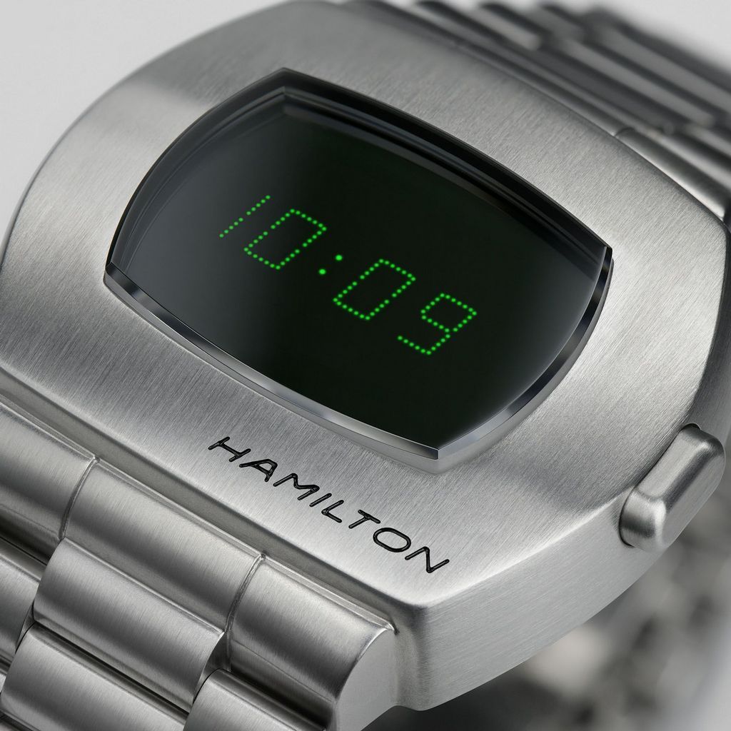 Часы Hamilton PSR Digital Quart с зелеными цифрами