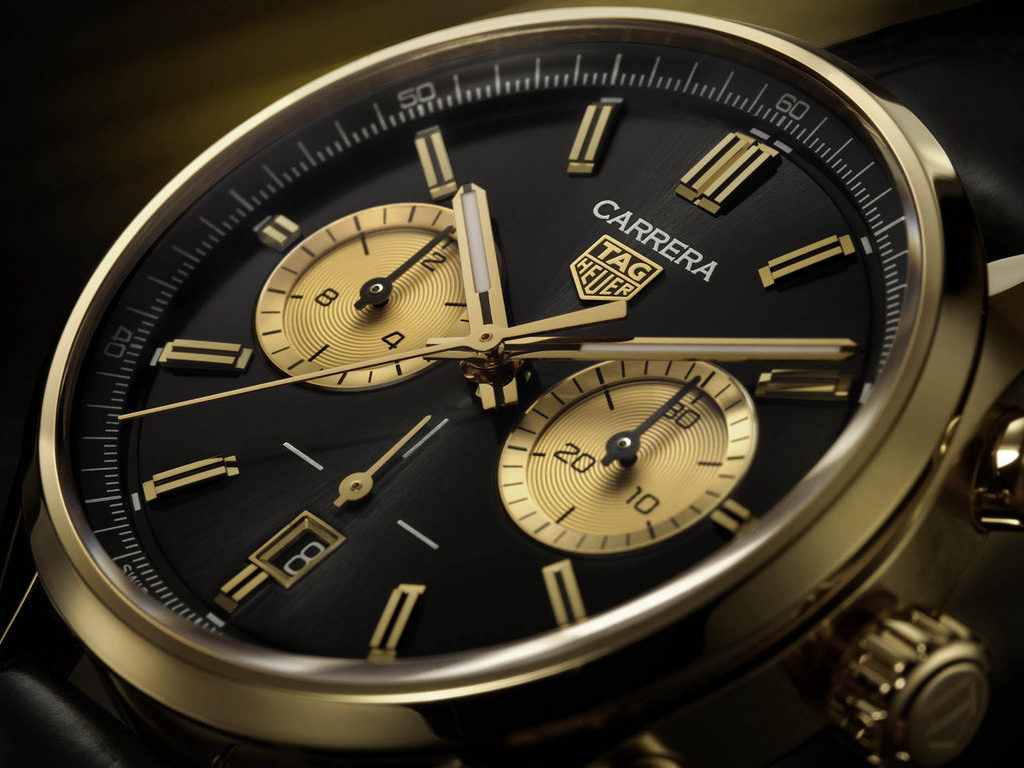 Часы TAG Heuer Carrera Chronograph в золотом корпусе