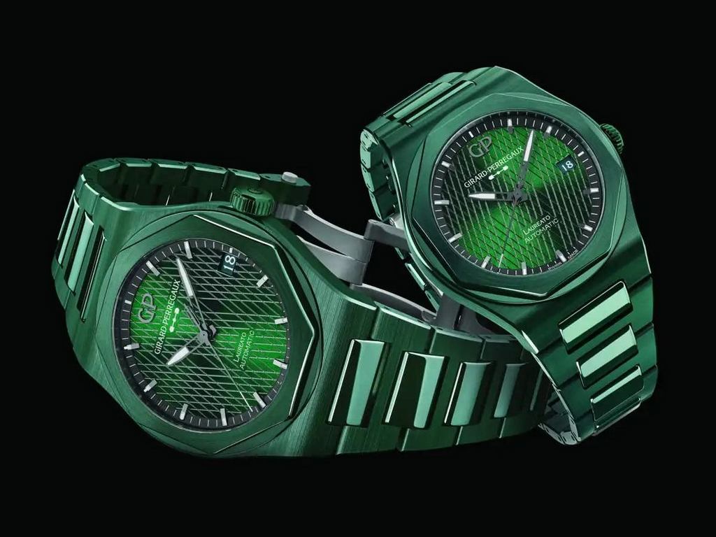 Часы Girard-Perregaux Laureato Green Ceramic Aston Martin Edition