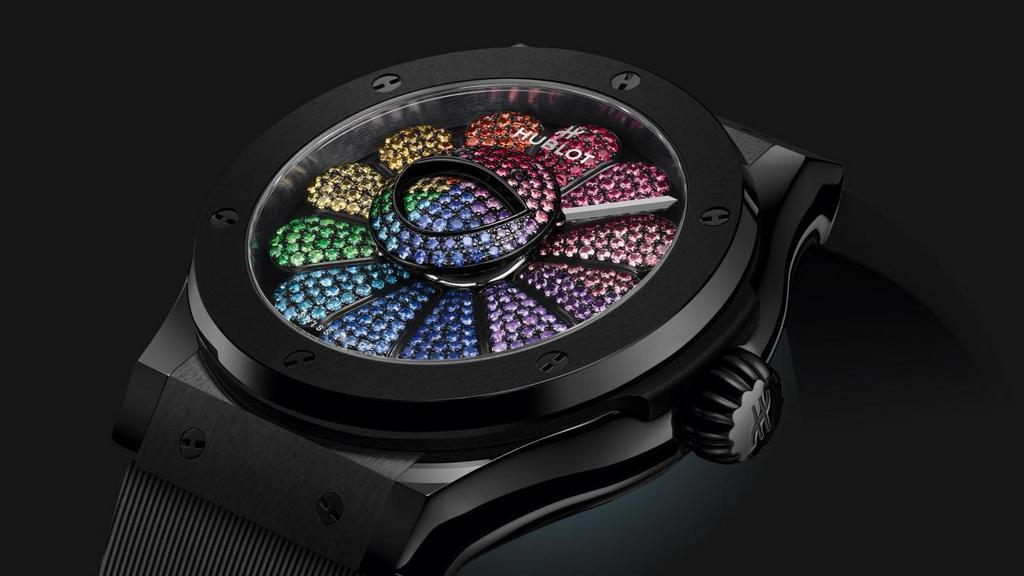 Часы Hublot Classic Fusion Takashi Murakami Black Ceramic Rainbow
