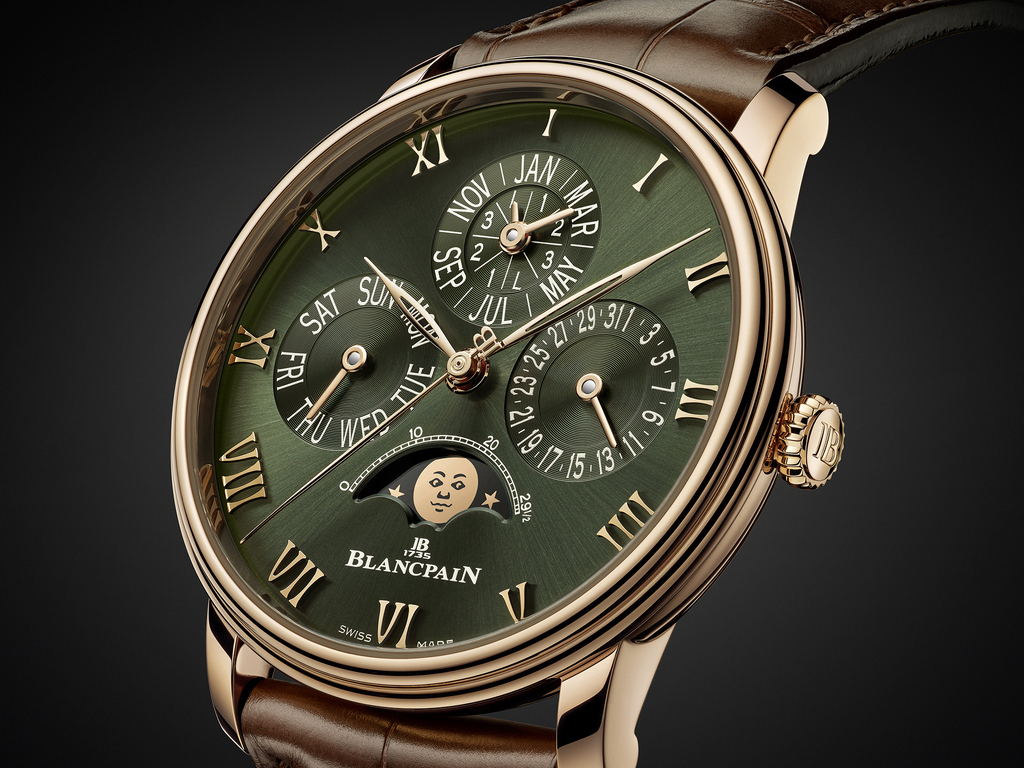 Blancpain Villeret Quantième Perpétuel с зеленым циферблатом