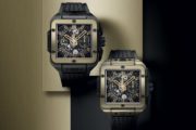 Две модели Hublot Square Bang Unico из материала Magic Gold