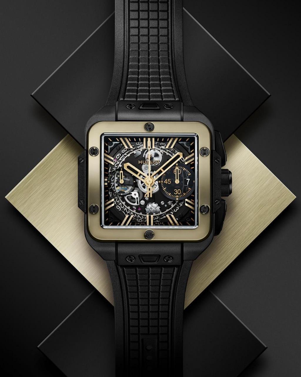 Hublot Square Bang Unico Ceramic Magic Gold