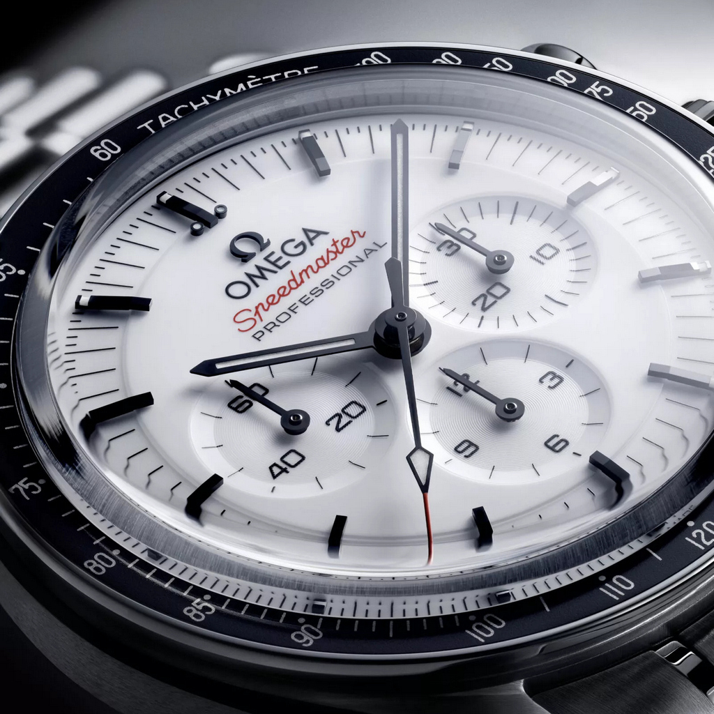 Omega Speedmaster Moonwatch With White Lacquered Dial